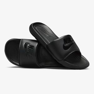 Nike slides (black), Size: Men 7 / Women 9.